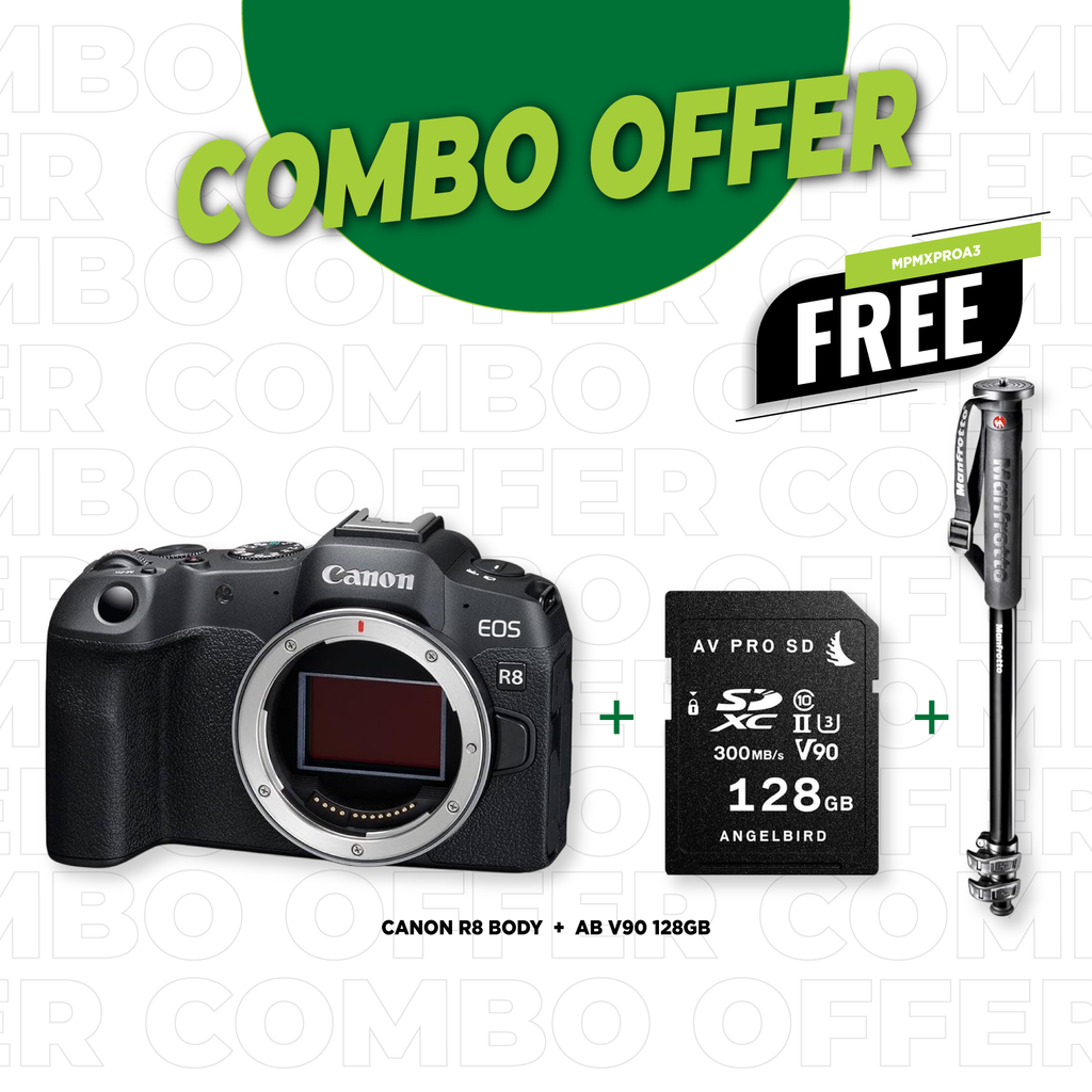 Canon EOS R8 Body+ Manfrotto XPRO PHOTO MONOPOD – Srishti Digilife