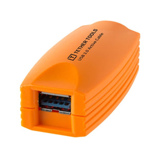 TetherPro USB 3.0 to USB Female Active Extension, 16' (5m), High-Visibility Orange