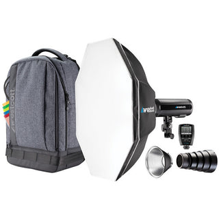 Westcott FJ200 Strobe 1-Light Backpack Kit with FJ-X2m Wireless Trigger and Rapid Box Switch Octa-S