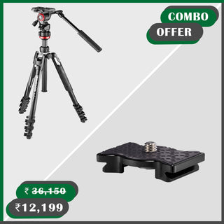 Manfrotto Befree Live Aluminium tripod + Joby QR Plate (Buy 1 + Get 1)