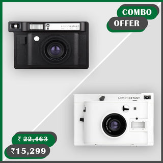 Lomo' Instant Wide Camera Black + Lomo' Instant Camera White (Buy 1+ Get 1 Free)