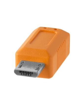 TetherPro USB-C to 2.0 Micro-B 5-Pin, 15' (4.6m), High-Visibility Orange
