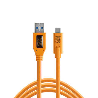 TetherPro USB 3.0 to USB-C, 15' (4.6m), High-Visibility Orange